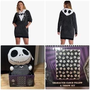 Disney Black and White Jack Skellington pajama dress
